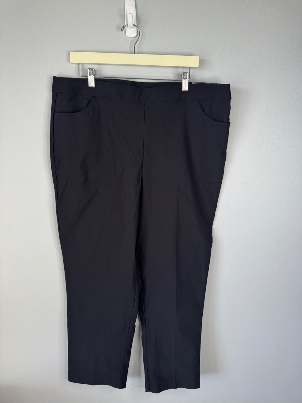Alfred Dunner Black Straight-Leg Pull-On Pants